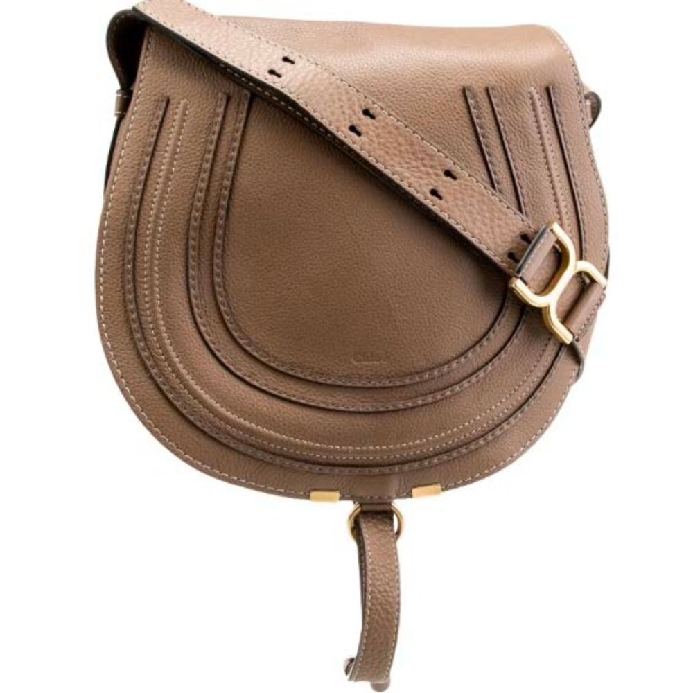 Chloé Light Tan Small Marcie Saddle Bag